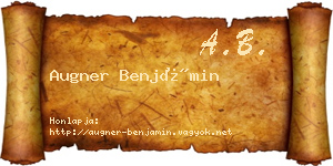 Augner Benjámin névjegykártya